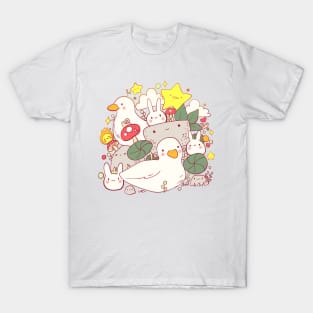 Ducks and bunnies doodle T-Shirt